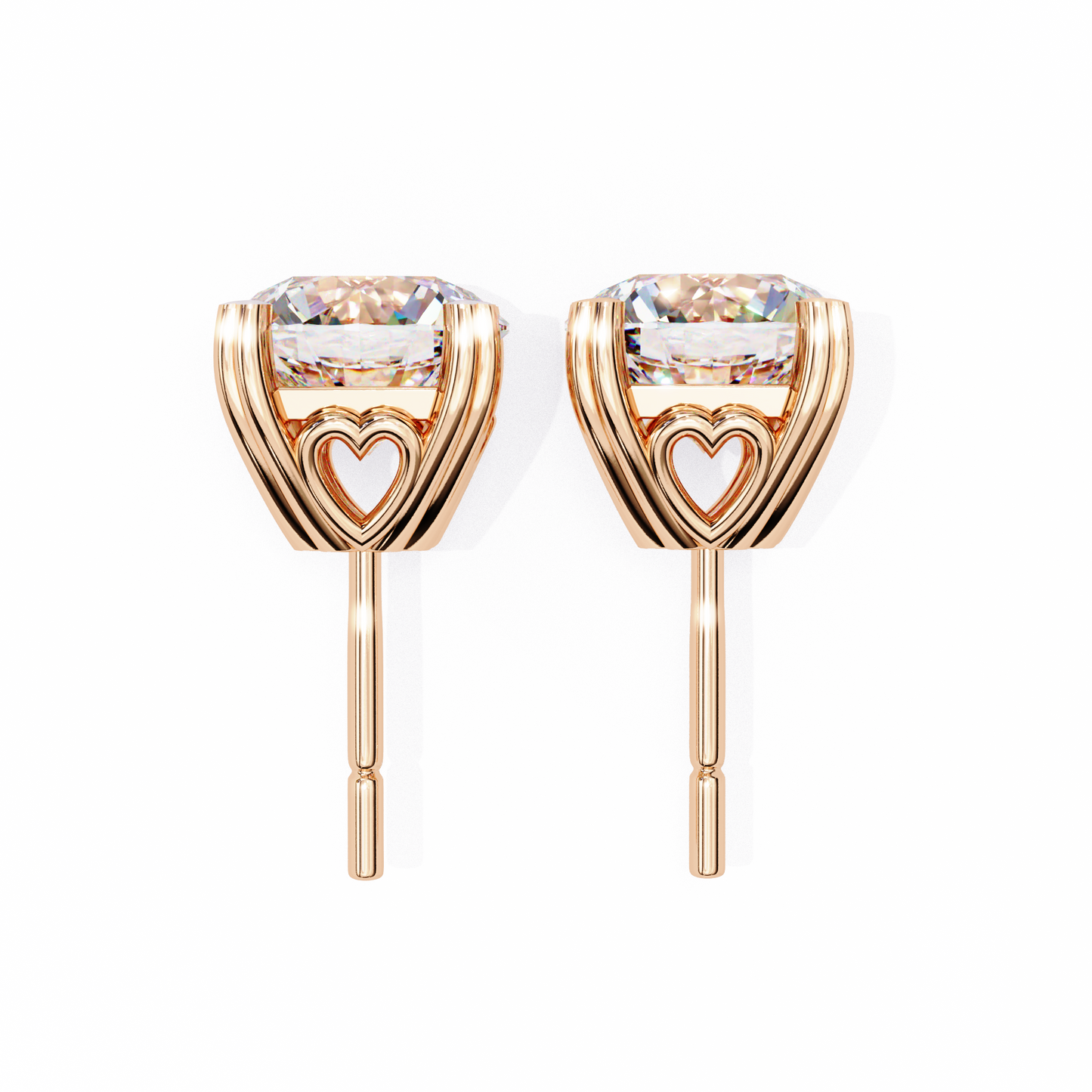 boucles d'oreilles en diamant amour