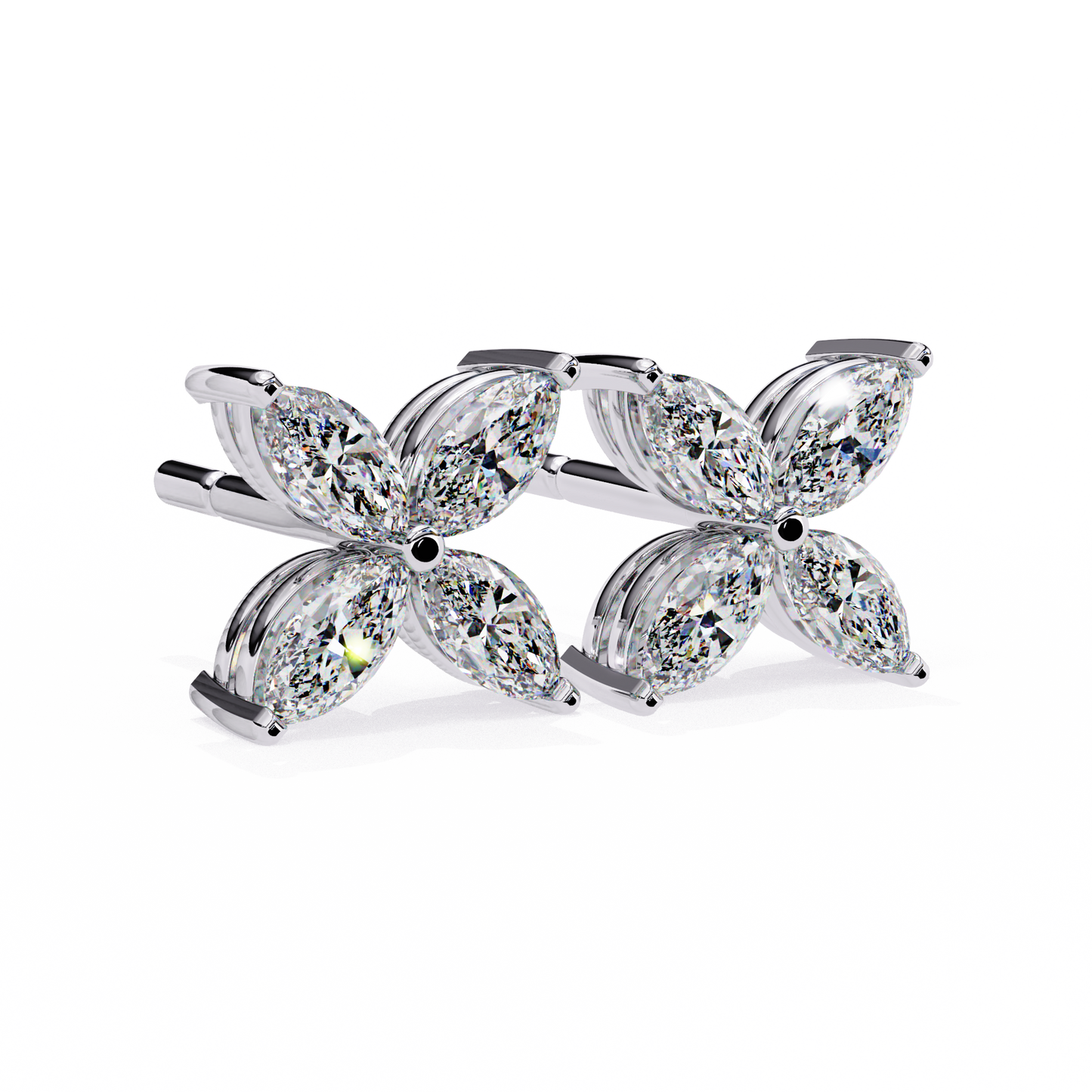 blossom marquise diamond earrings - espira fine gems