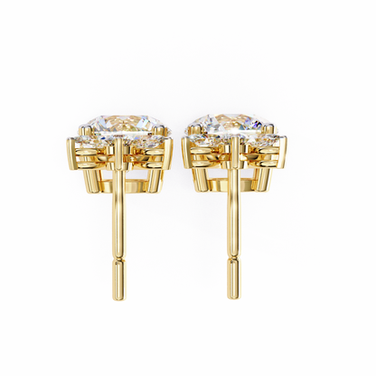 Boucles d'oreilles Gloria Sparkle en diamant rond