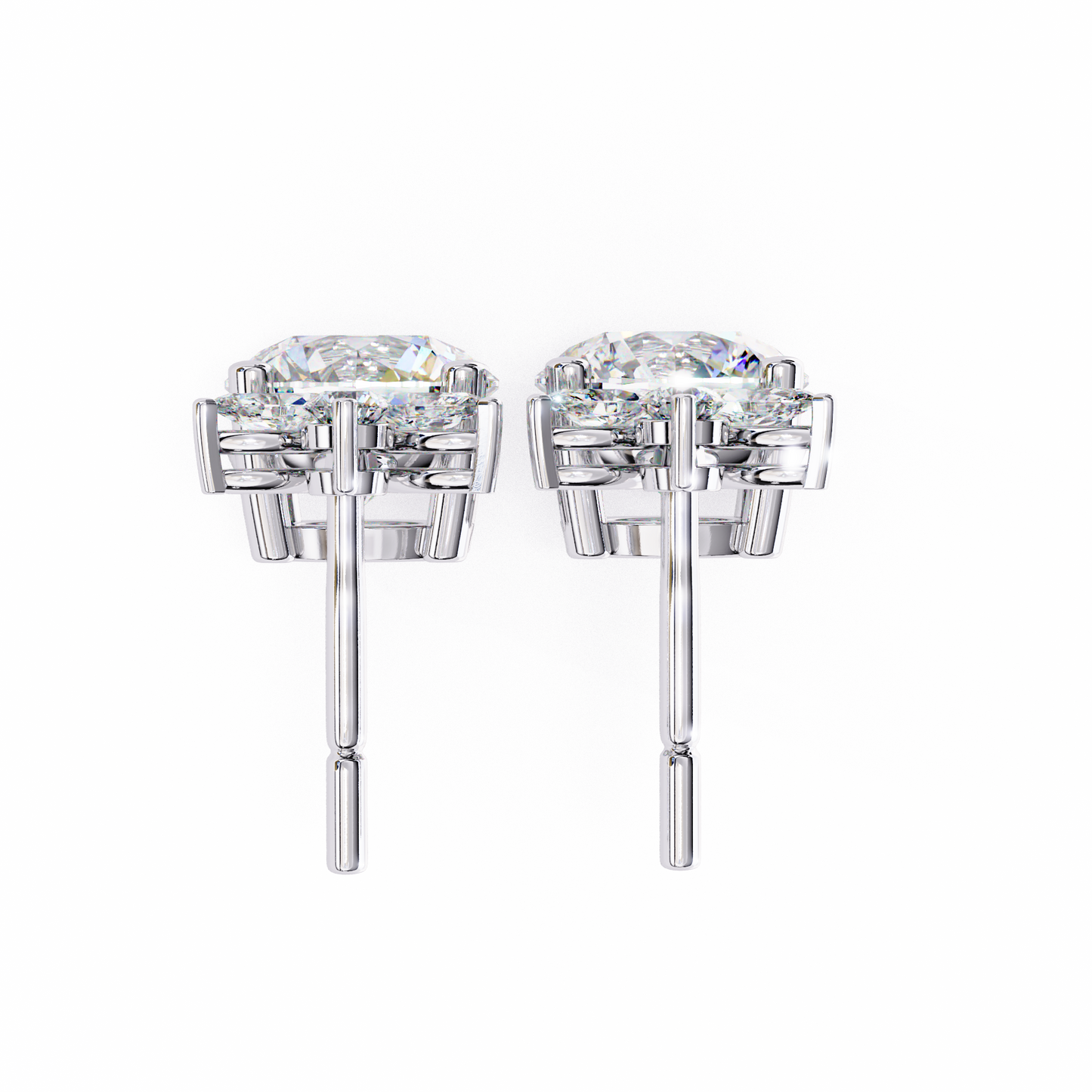 boucles d'oreilles gloria sparkle en diamant rond