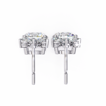 Gloria Sparkle Round Diamond Earrings