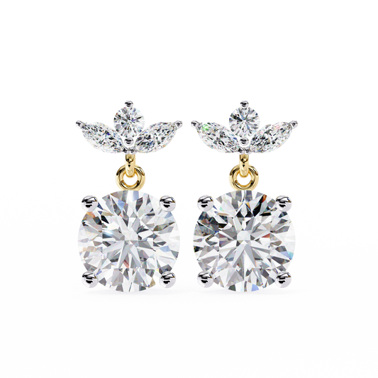 Boucles d'oreilles Gloria Sparkle en diamant rond