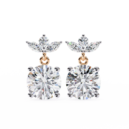 Gloria Sparkle Round Diamond Earrings