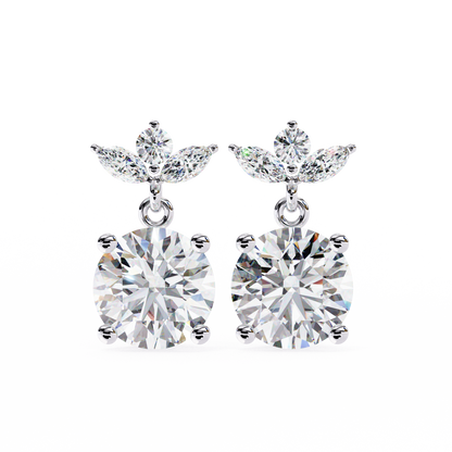 Boucles d'oreilles Gloria Sparkle en diamant rond