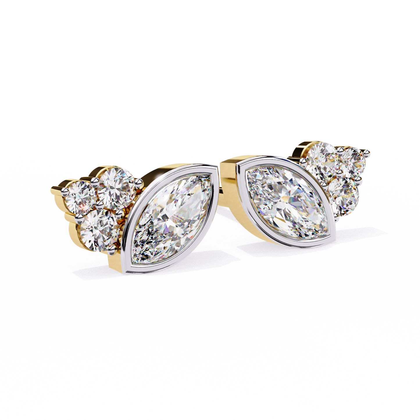 flare marquise diamond earrings