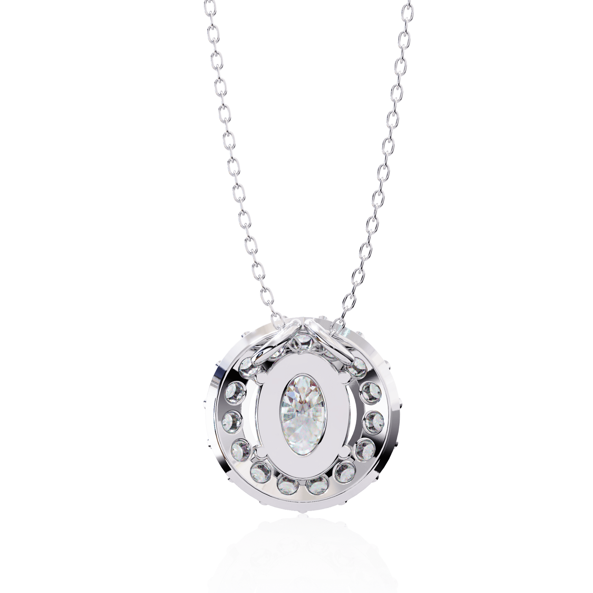 Luxe Oval Diamond Pendant - Espira Fine Gems