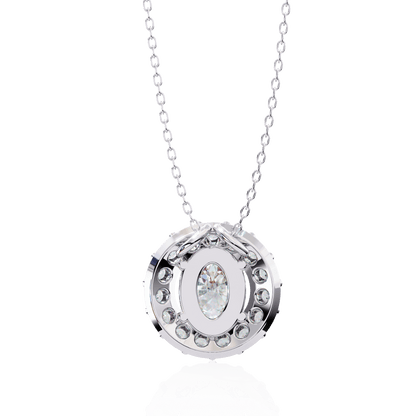 Luxe Oval Diamond Pendant - Espira Fine Gems