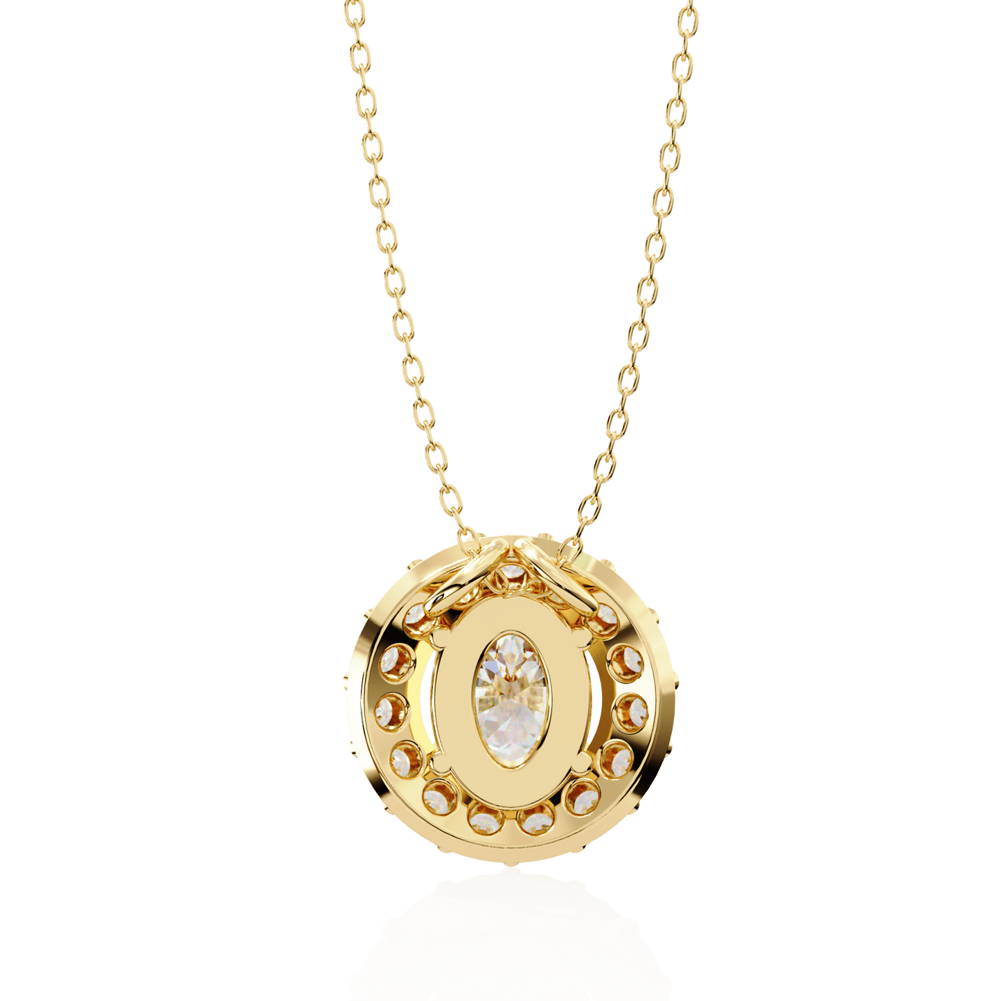 luxe oval diamond pendant - espira fine gems