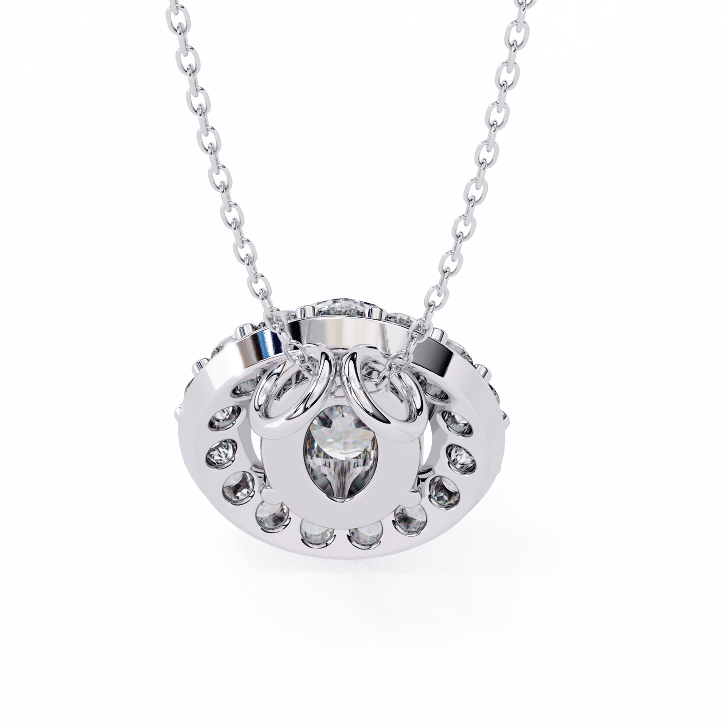 luxe oval diamond pendant - espira fine gems