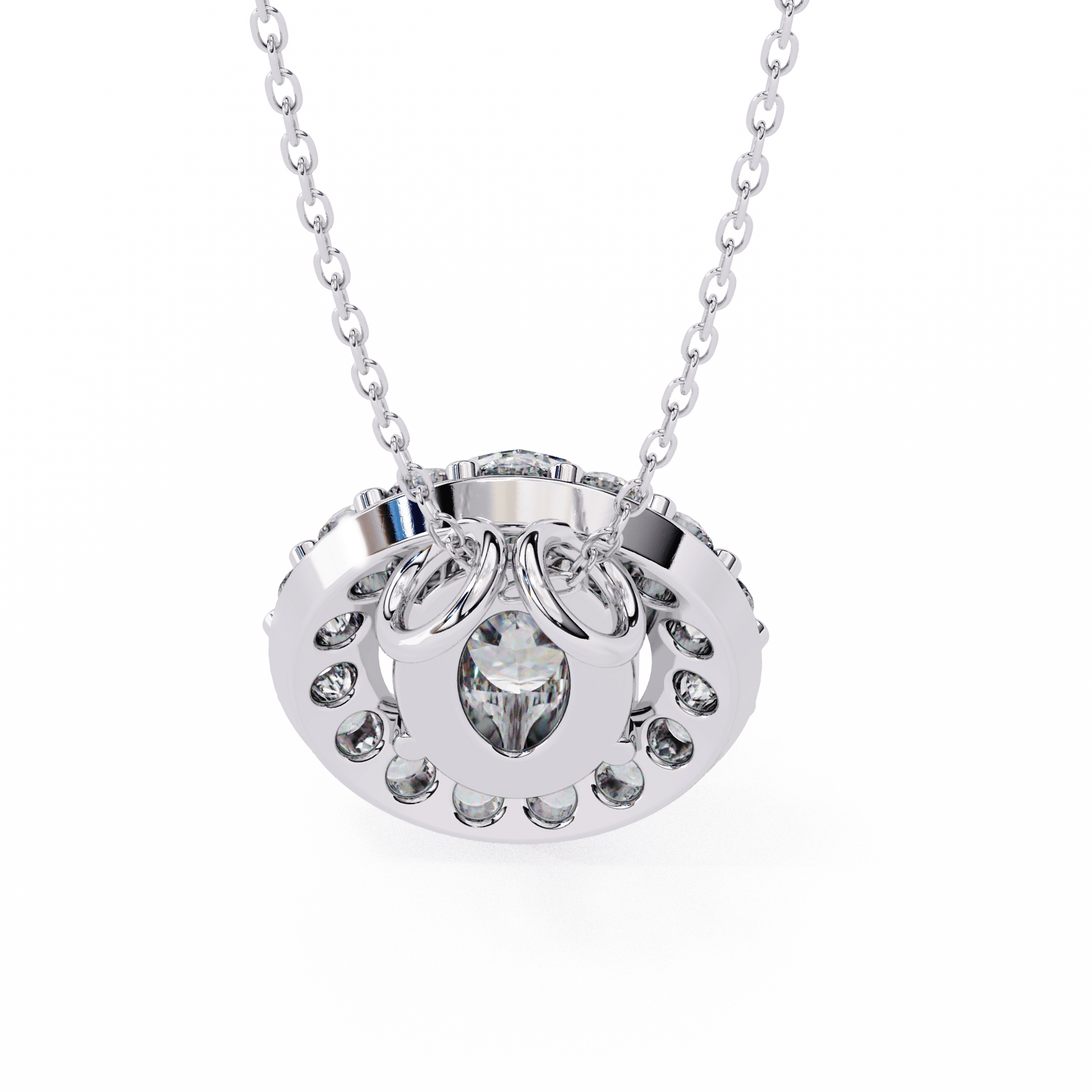 Luxe Oval Diamond Pendant - Espira Fine Gems