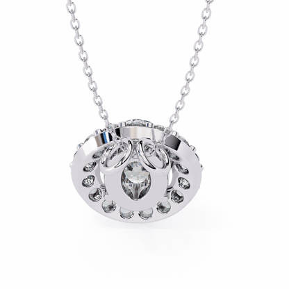 Luxe Oval Diamond Pendant - Espira Fine Gems