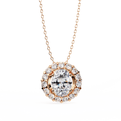 Luxe Oval Diamond Pendant - Espira Fine Gems