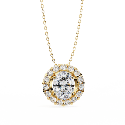 Luxe Oval Diamond Pendant - Espira Fine Gems