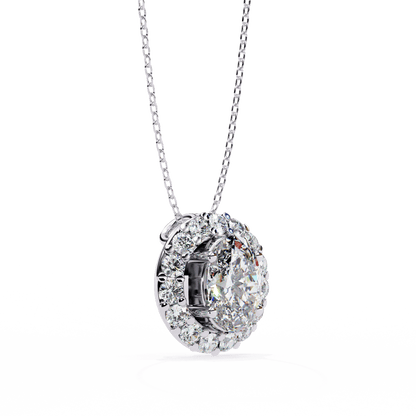 Luxe Oval Diamond Pendant - Espira Fine Gems