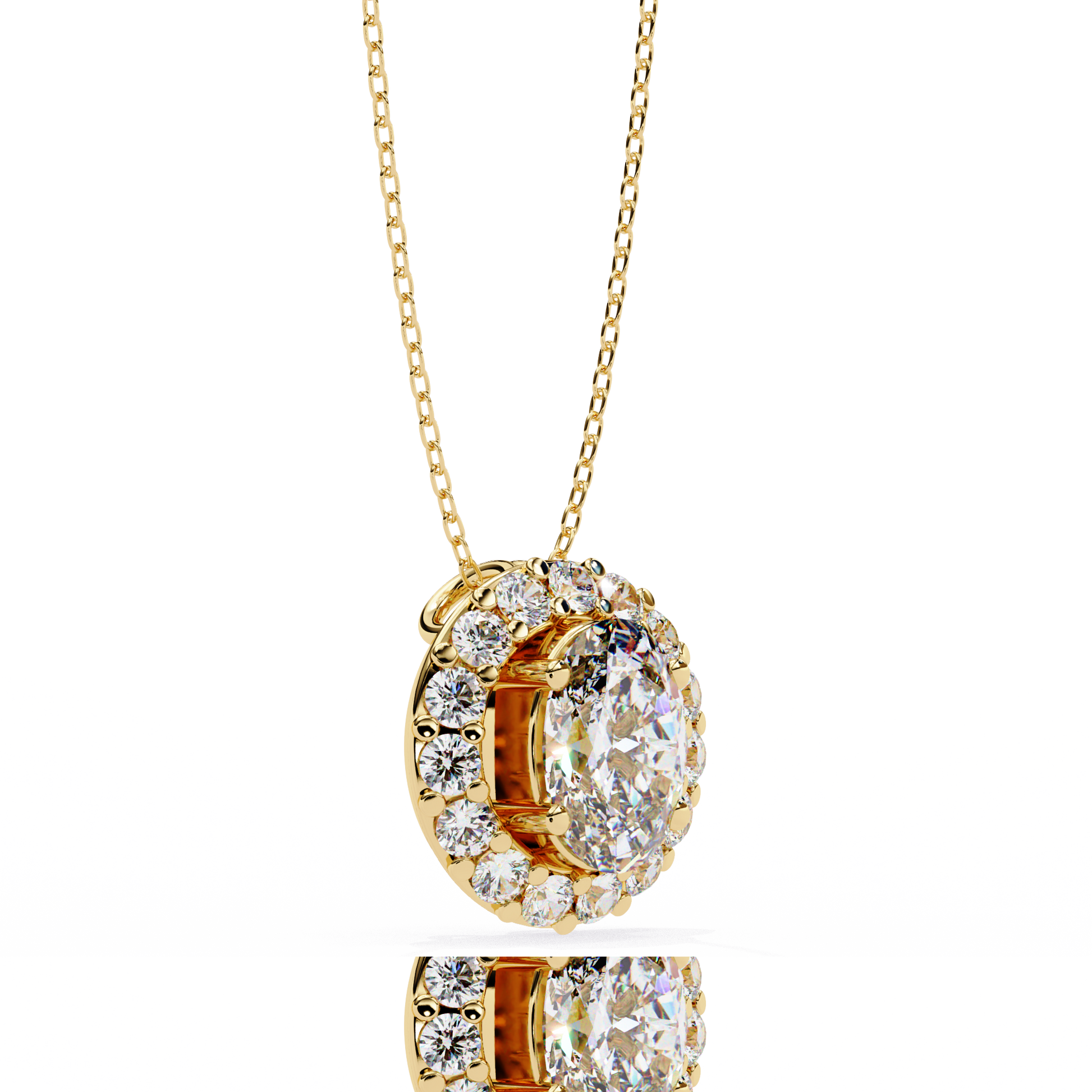 Luxe Oval Diamond Pendant - Espira Fine Gems