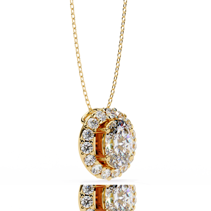 Luxe Oval Diamond Pendant - Espira Fine Gems