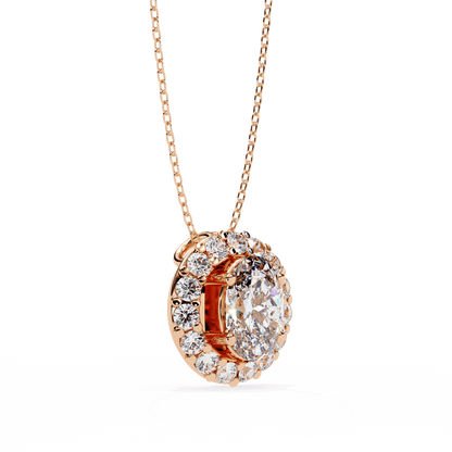 Luxe Oval Diamond Pendant - Espira Fine Gems