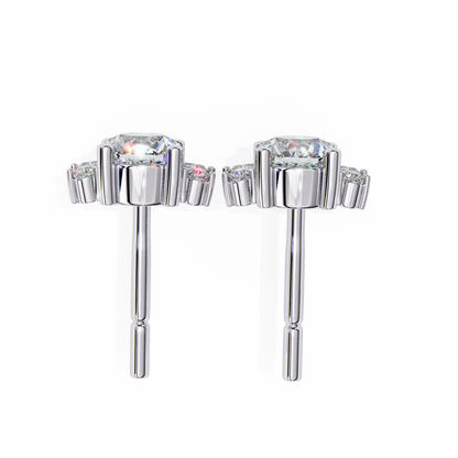 Boucles d'oreilles en diamants Floret Spark