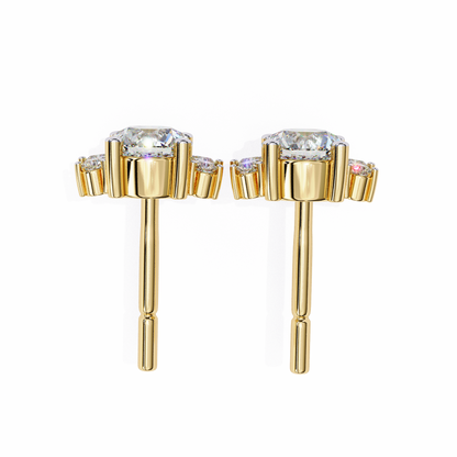 Boucles d'oreilles en diamants Floret Spark