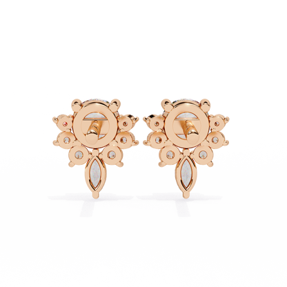 Floret Spark Diamond Earrings