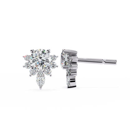 Floret Spark Diamond Earrings