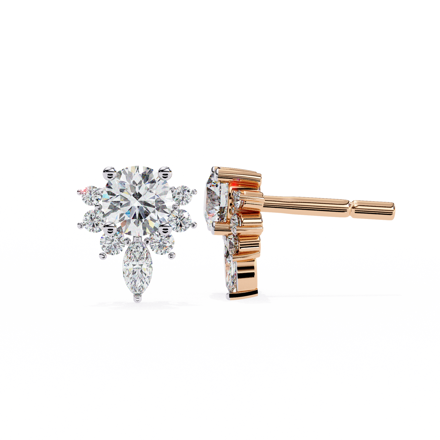 floret spark diamond earrings