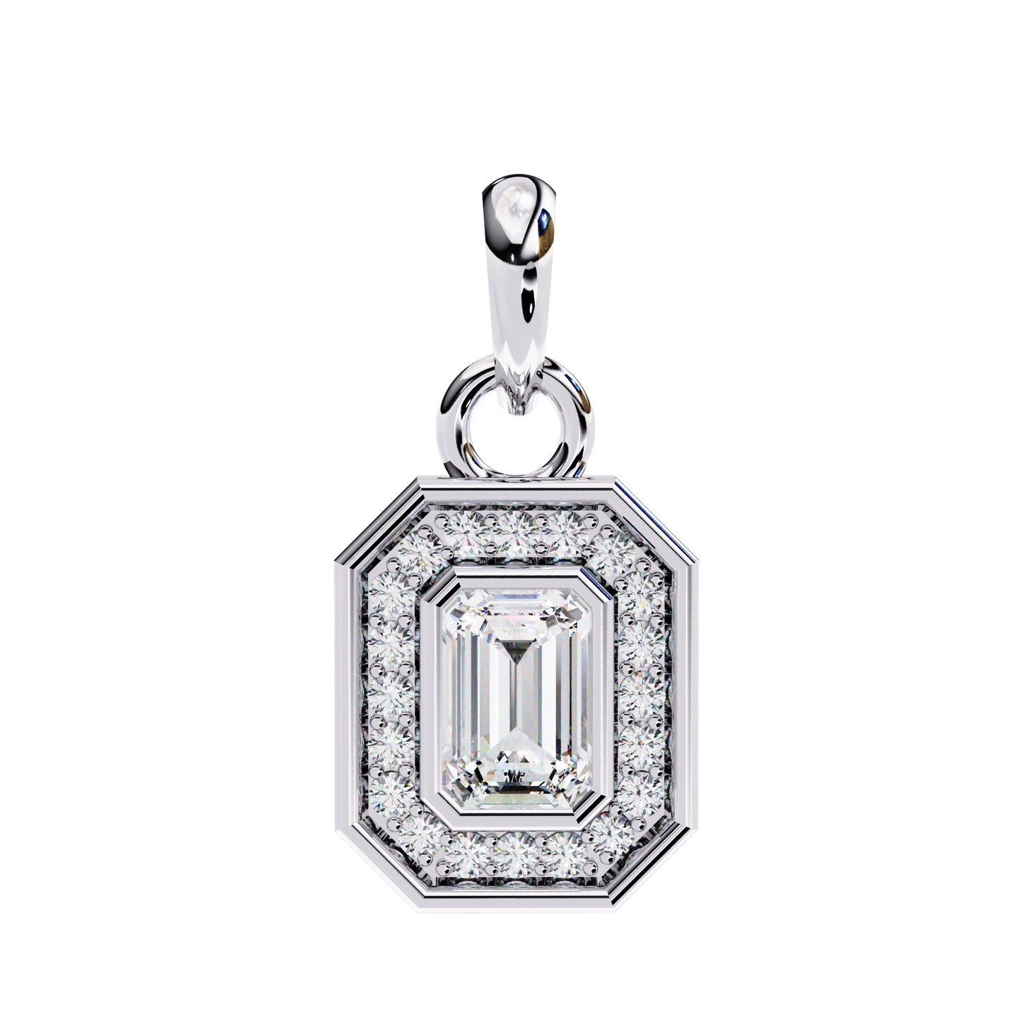 aura emerald diamond pendant (chain sold separately)