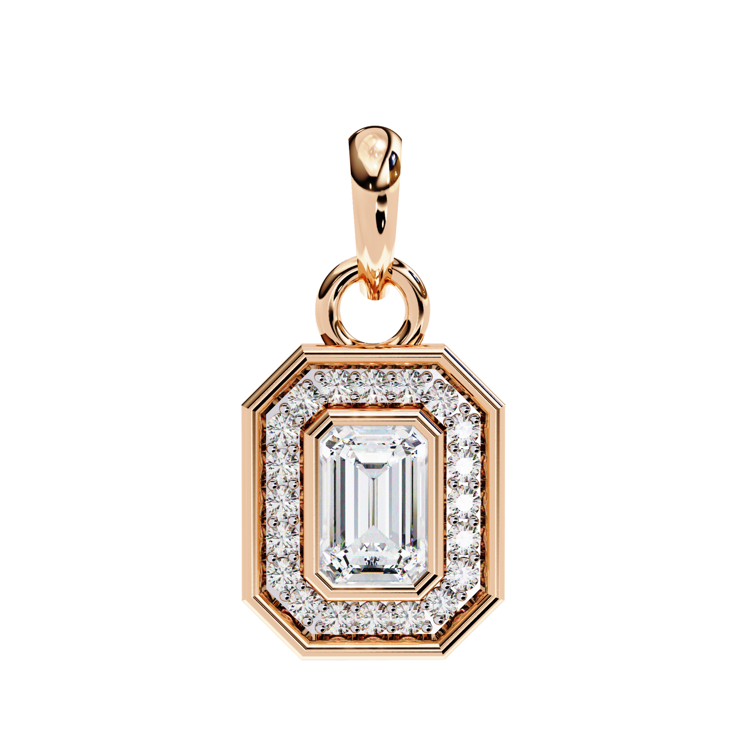 aura emerald diamond pendant (chain sold separately)