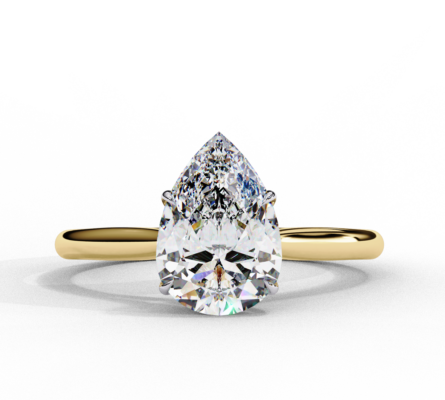 bright pear diamond ring