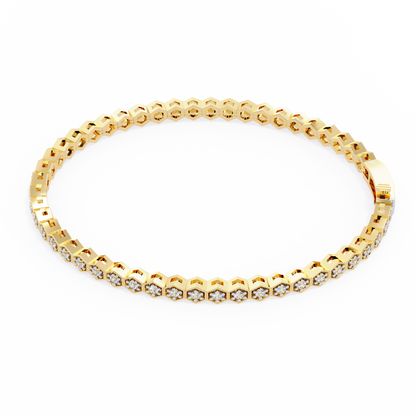 Hexa Round Diamond Bracelet