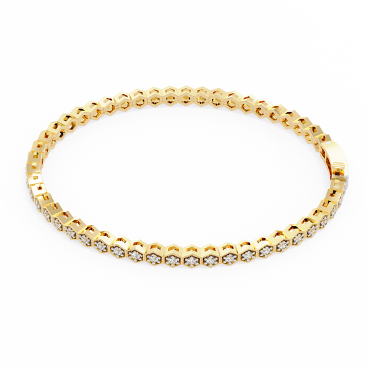 Hexa Round Diamond Bracelet