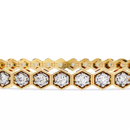 Hexa Round Diamond Bracelet