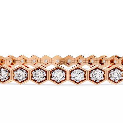 Hexa Round Diamond Bracelet