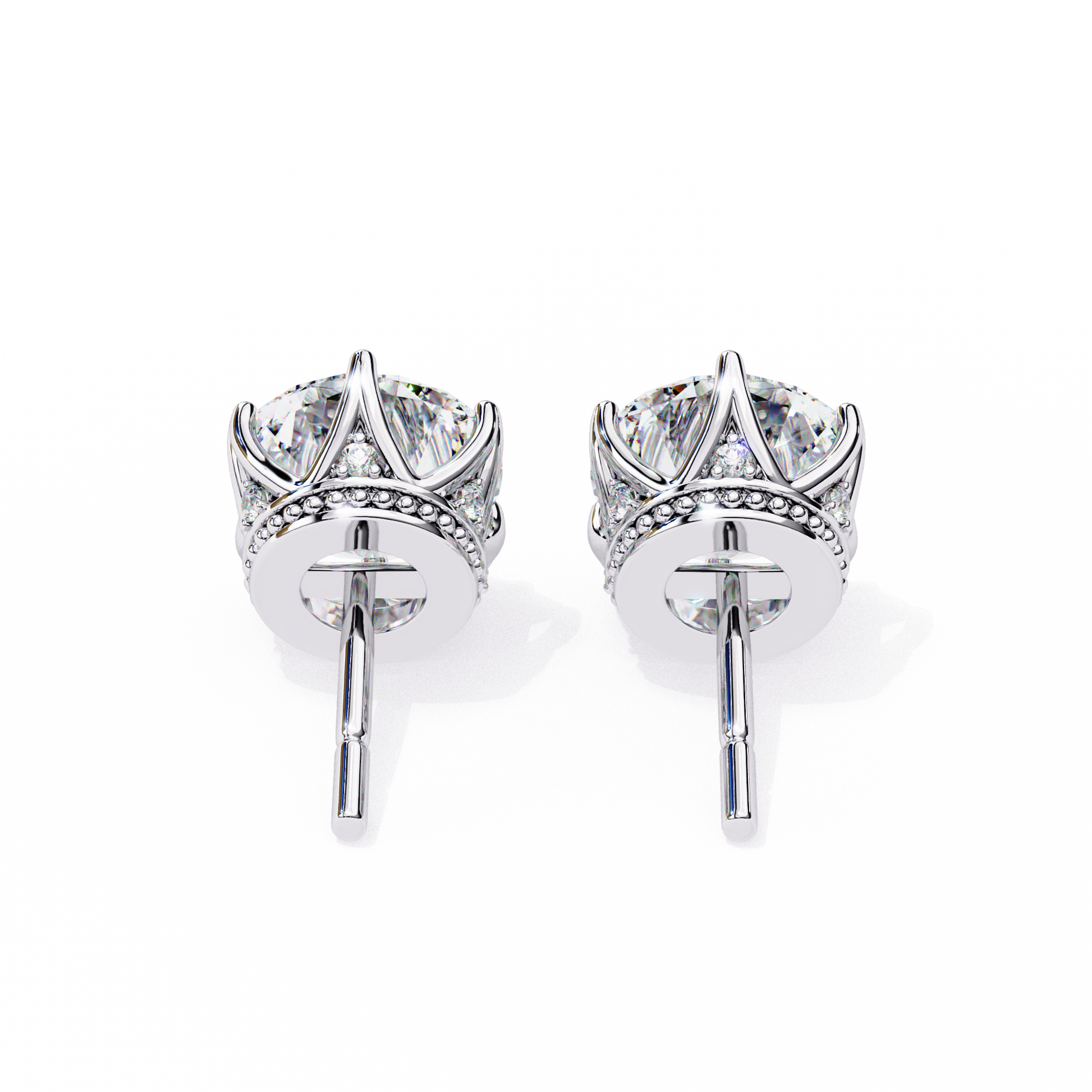 Regalia Crown Diamond Earrings - Espira Fine Gems