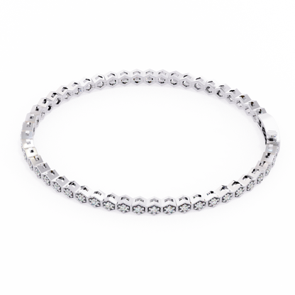 Hexa Round Diamond Bracelet