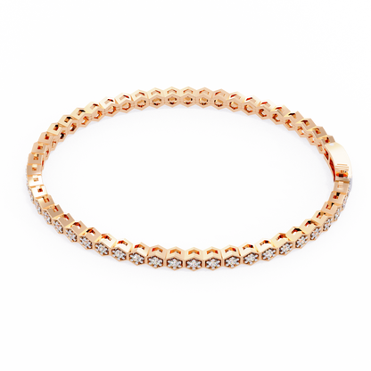 Hexa Round Diamond Bracelet