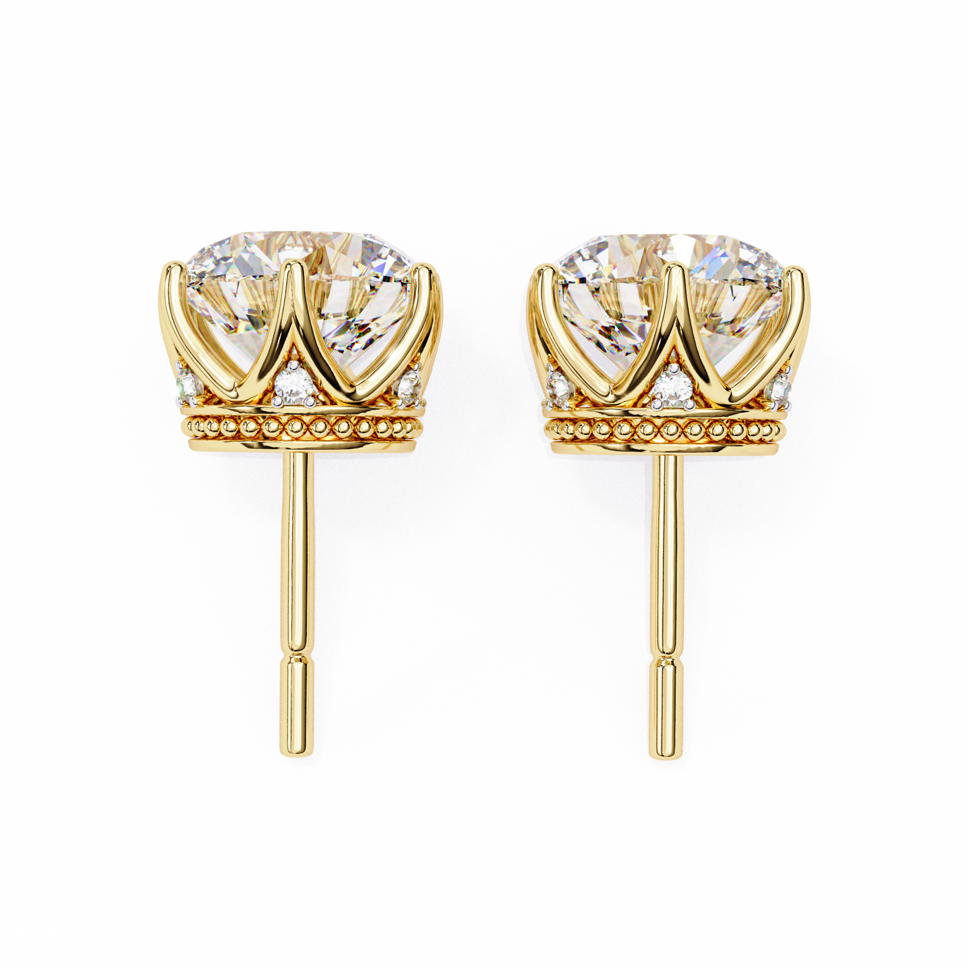 Regalia Crown Diamond Earrings - Espira Fine Gems