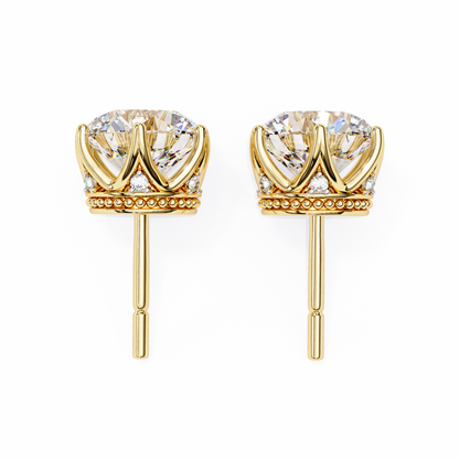 Regalia Crown Diamond Earrings - Espira Fine Gems