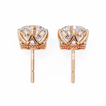 Regalia Crown Diamond Earrings - Espira Fine Gems