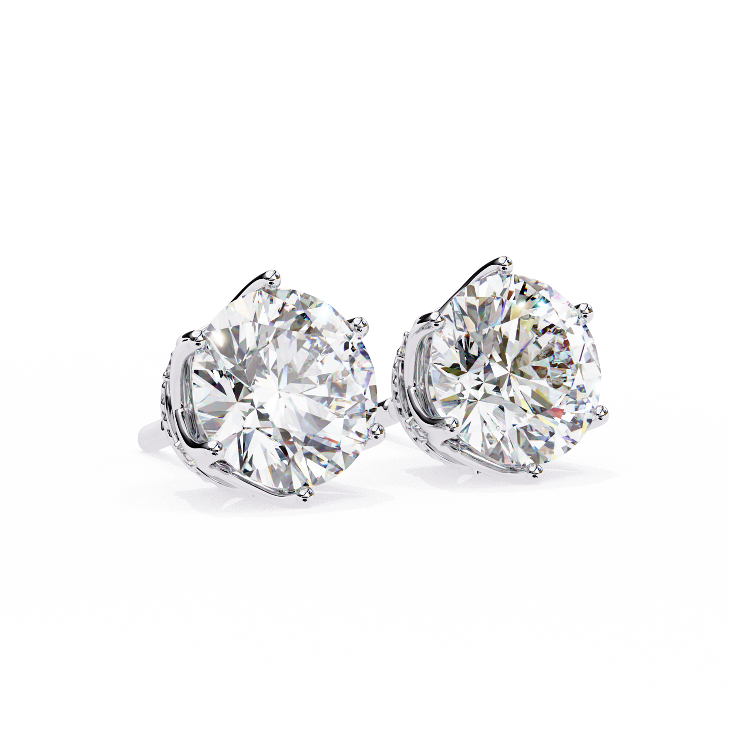 regalia crown diamond earrings - espira fine gems