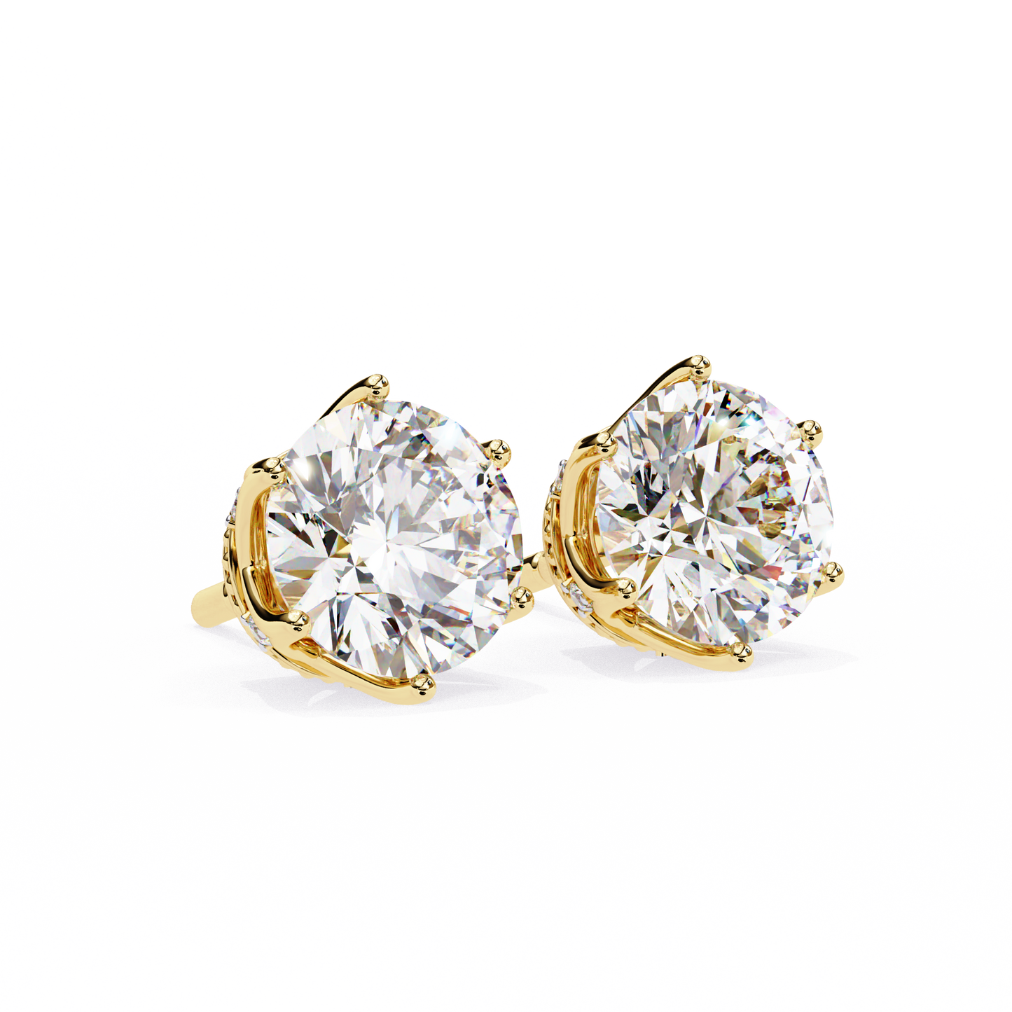 regalia crown diamond earrings - espira fine gems