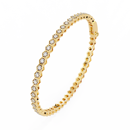 Hexa Round Diamond Bracelet