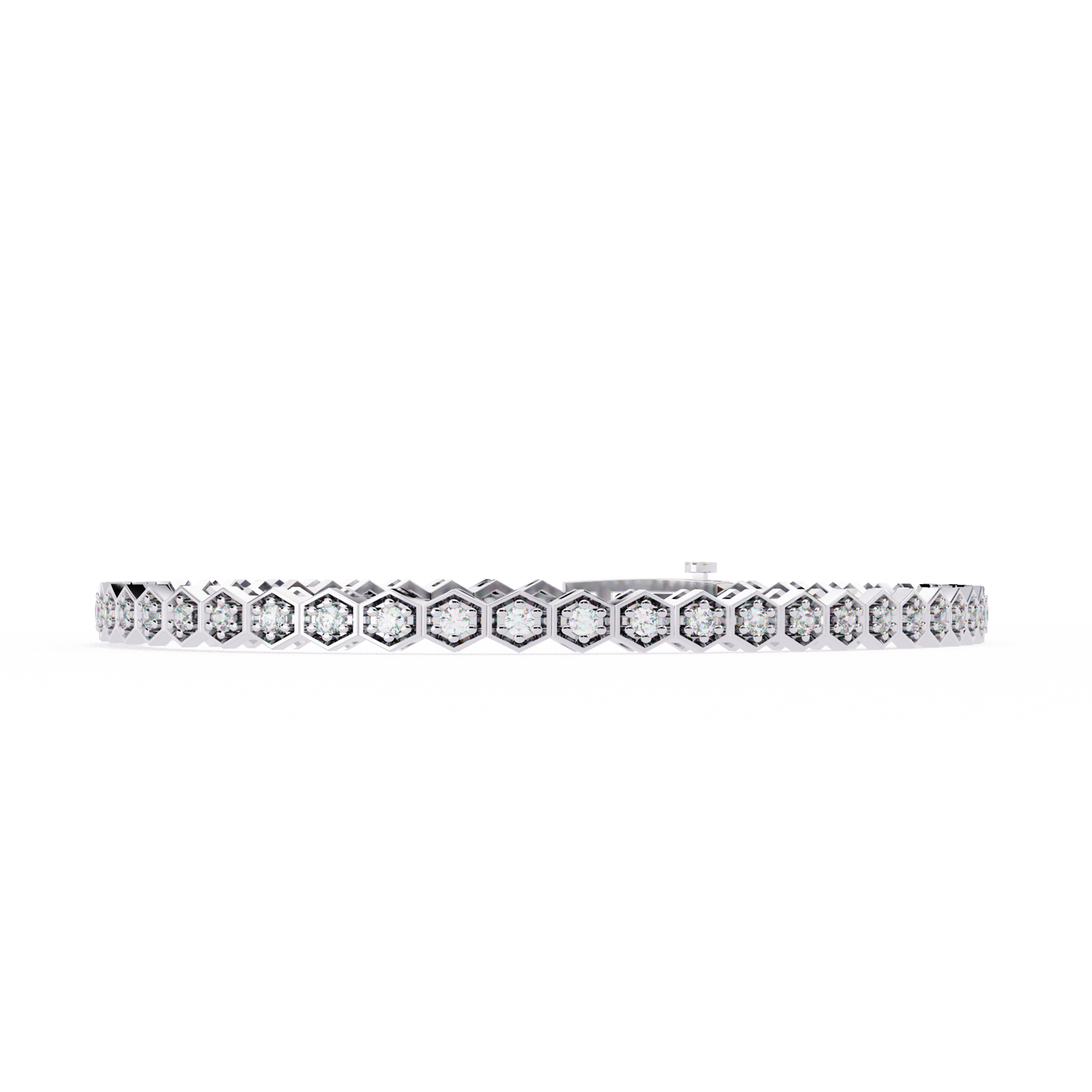 hexa round diamond bracelet