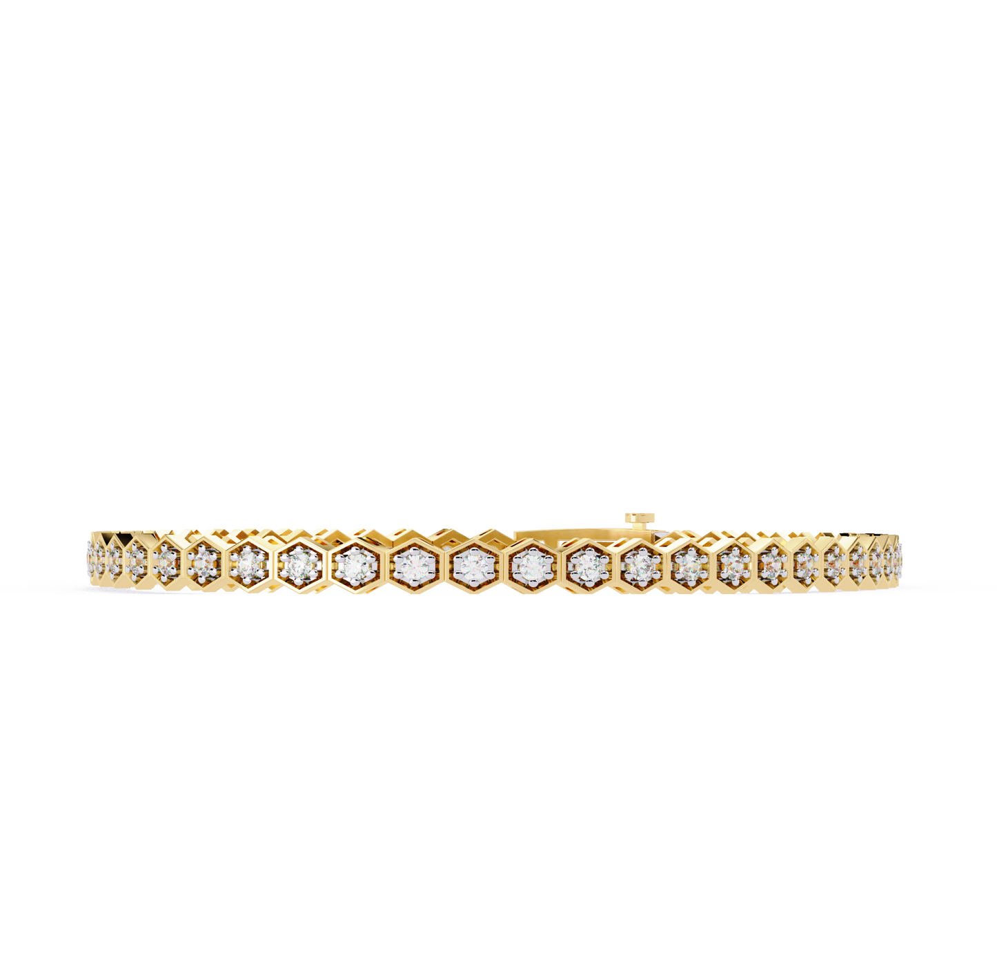 hexa round diamond bracelet