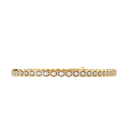 Hexa Round Diamond Bracelet