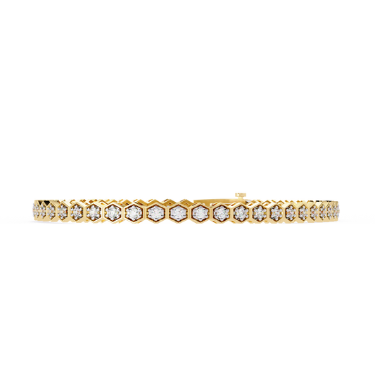 Hexa Round Diamond Bracelet