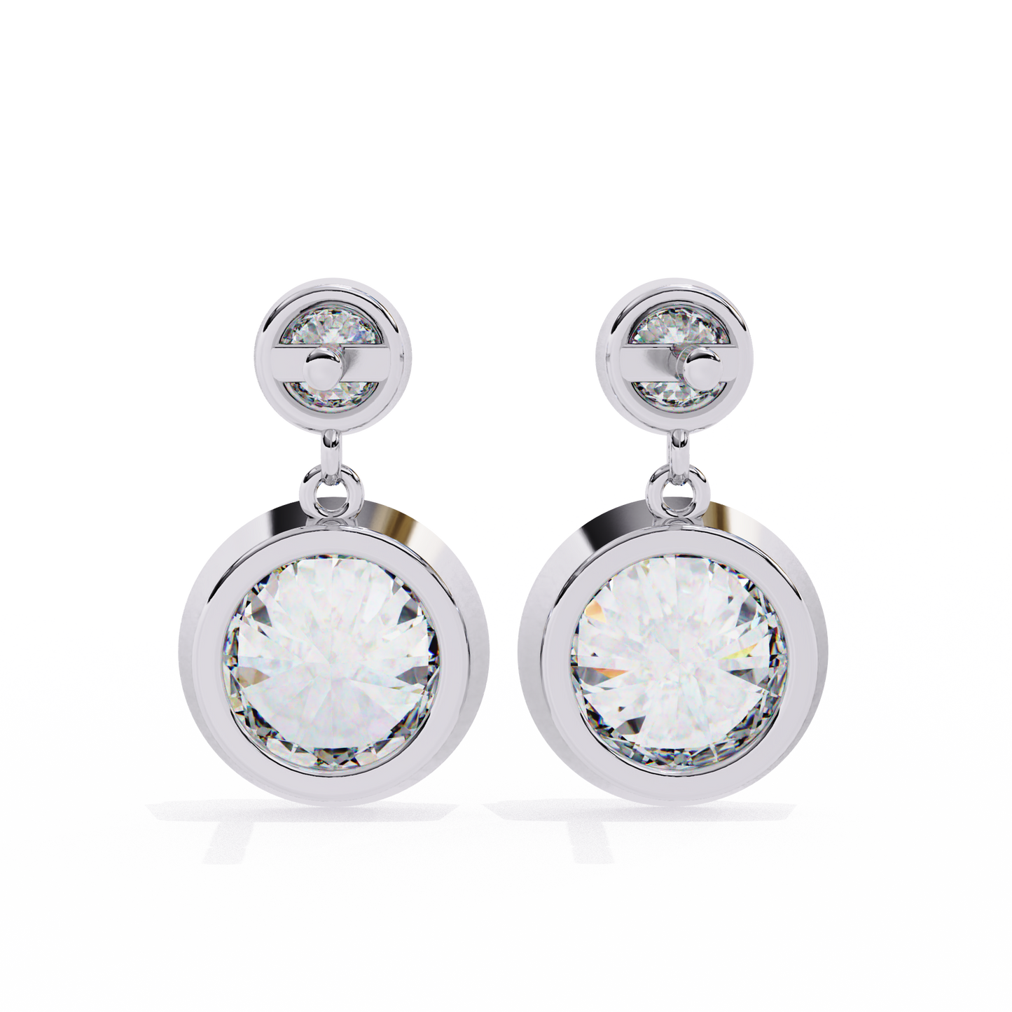 boucles d'oreilles pendantes en diamant evoke