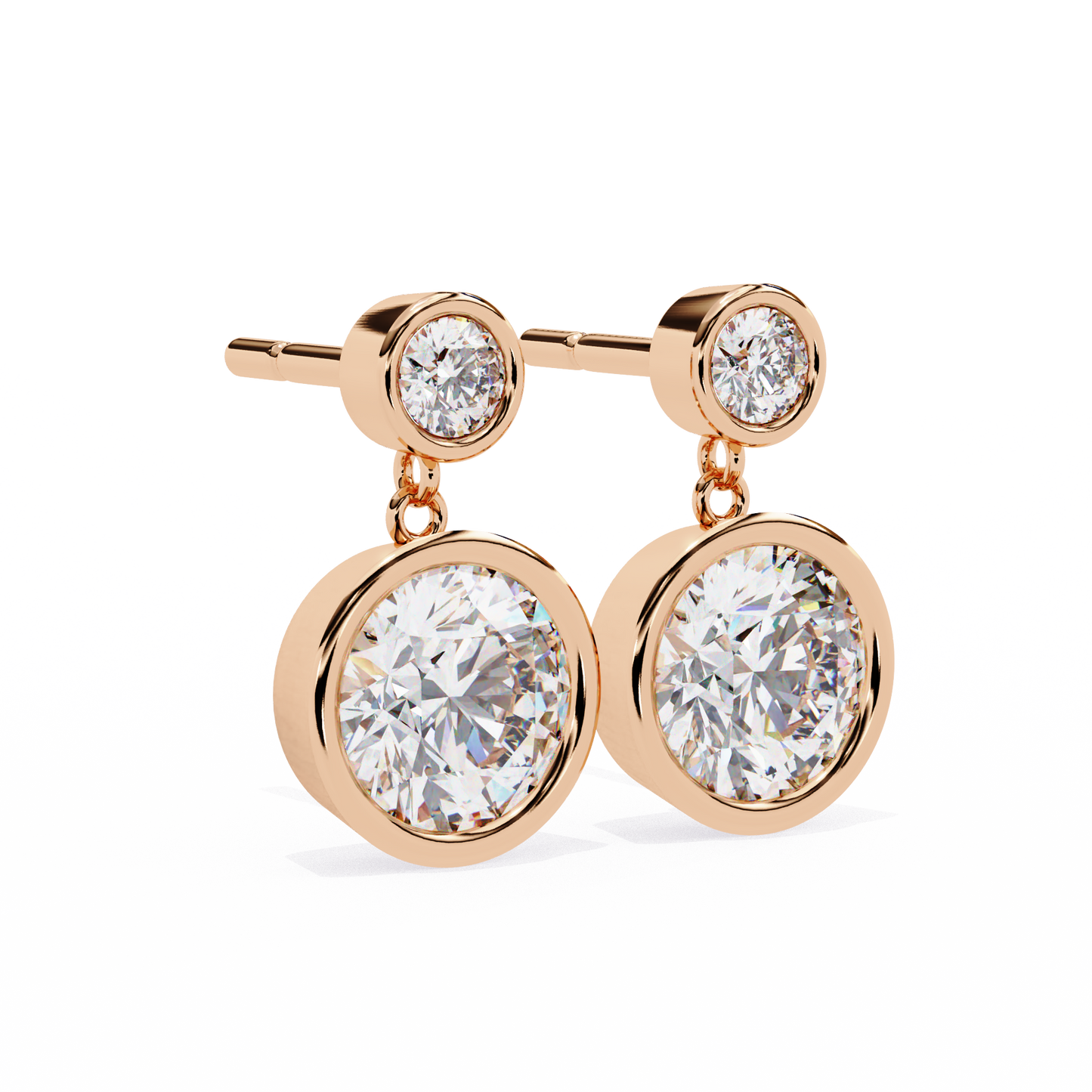 boucles d'oreilles pendantes en diamant evoke