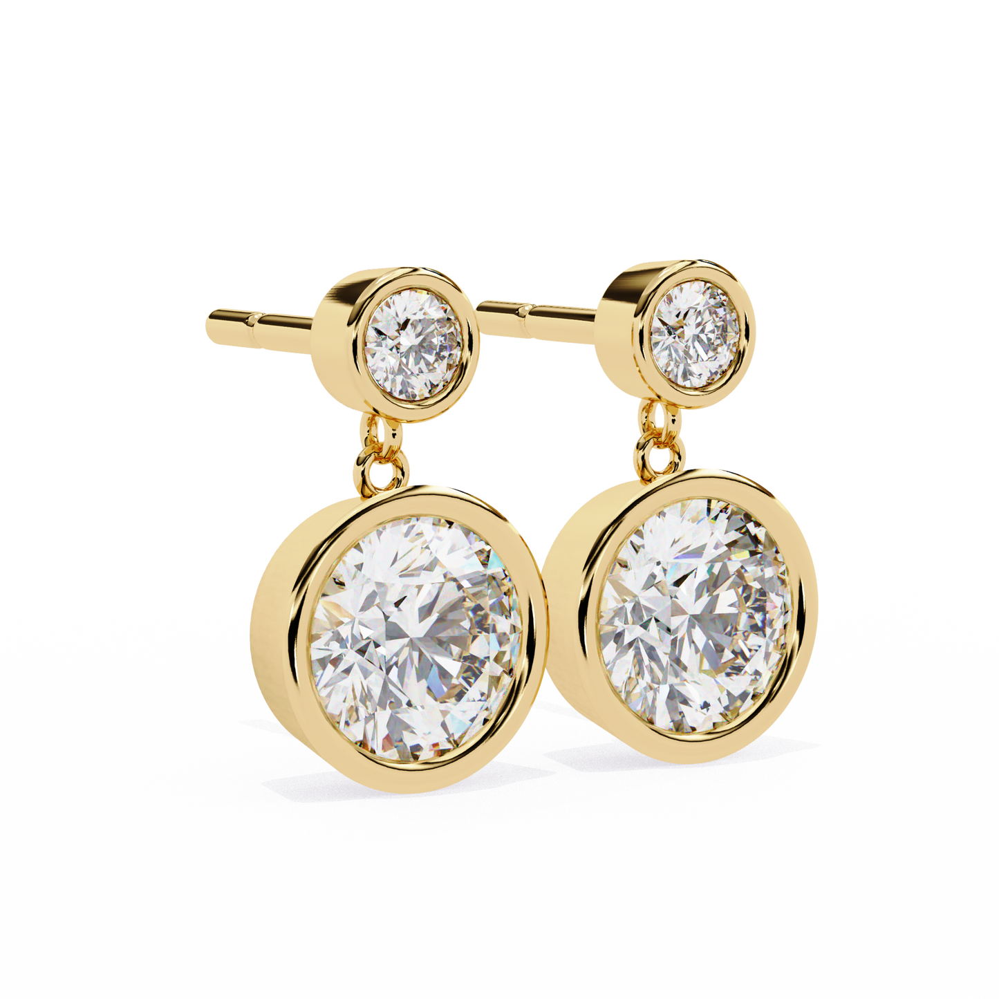 boucles d'oreilles pendantes en diamant evoke