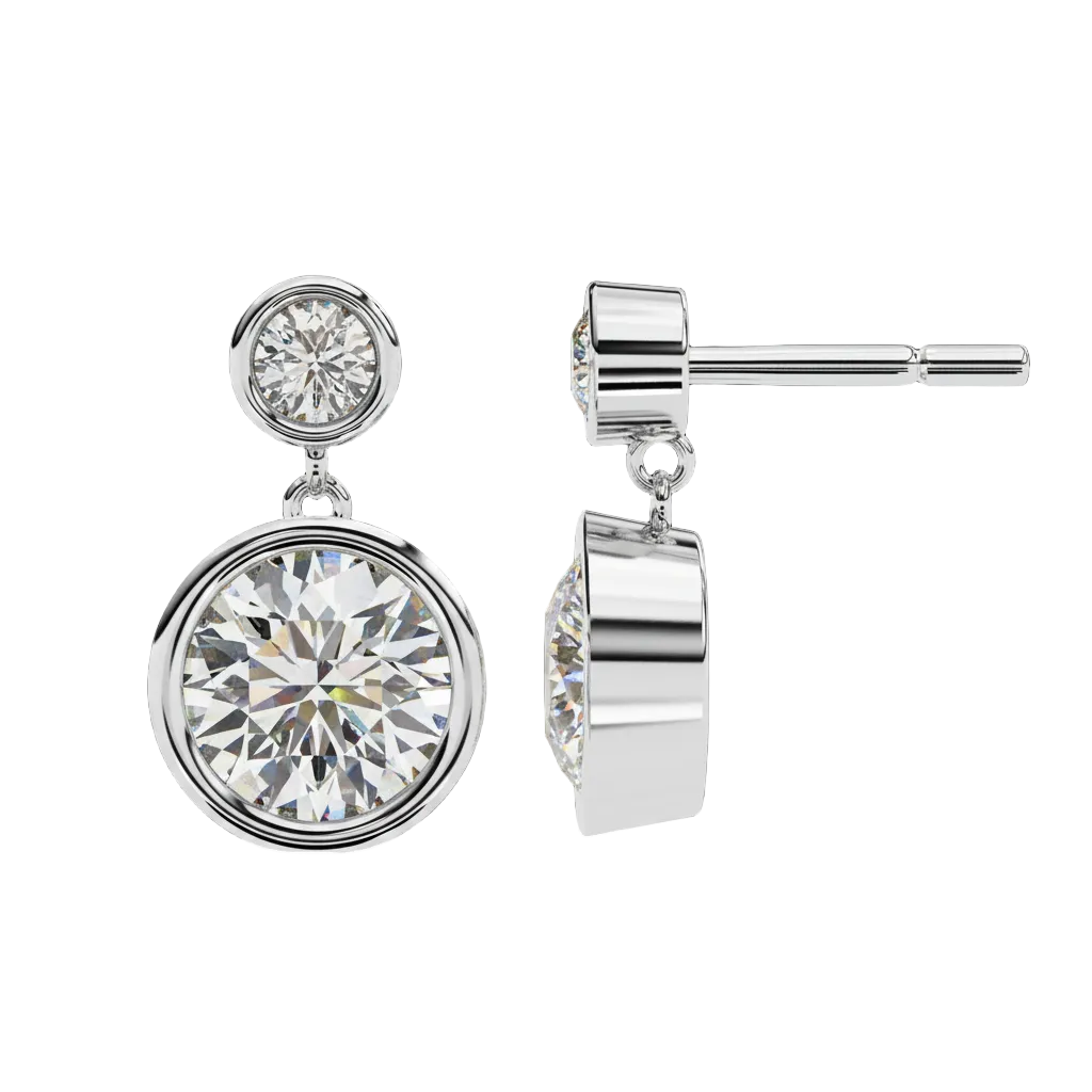 boucles d'oreilles pendantes en diamant evoke